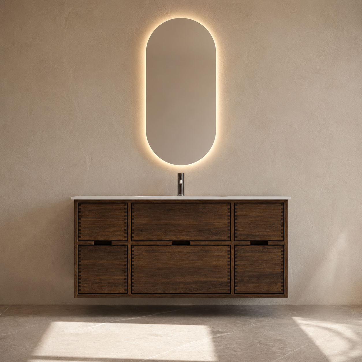 Vaskeskab i massiv eg – Segment | Oak Elements