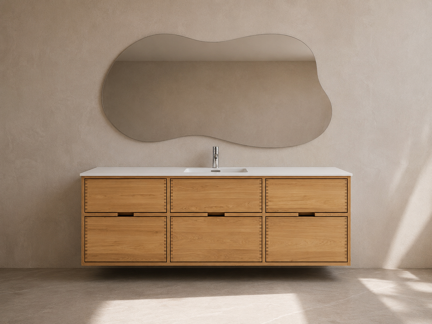 Vaskeskab i massiv eg – Segment | Oak Elements