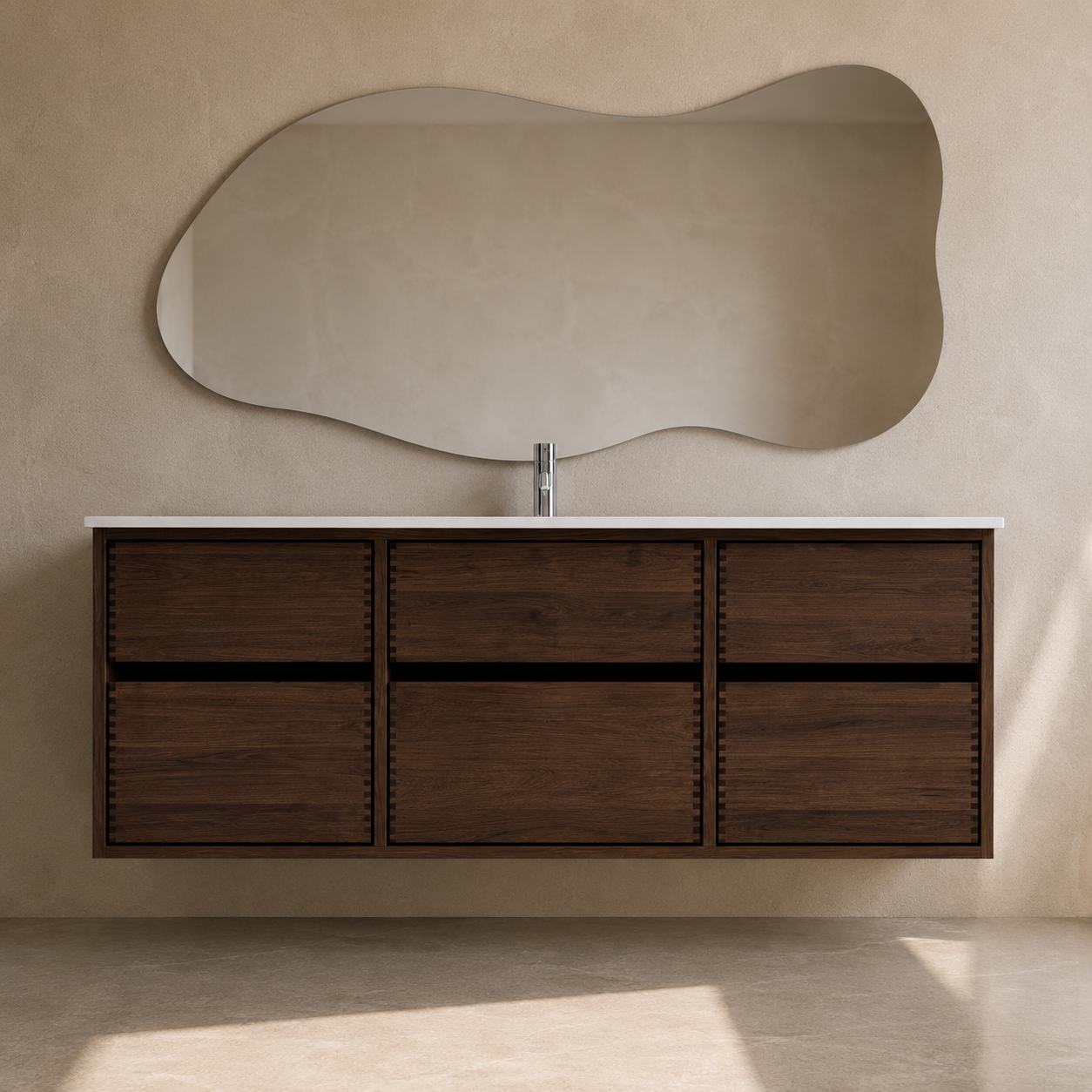 Vaskeskab i massiv eg – Aero | Oak Elements
