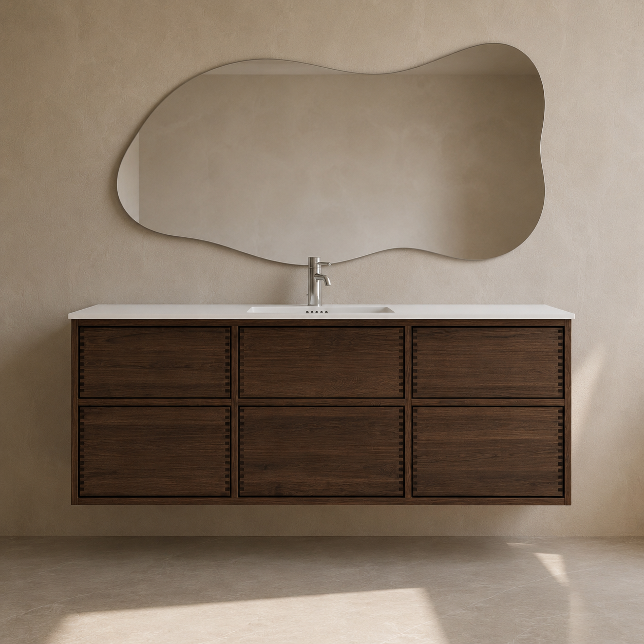 Vaskeskab i massiv eg – Linea | Oak Elements