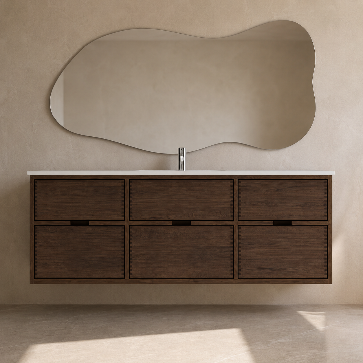 Vaskeskab i massiv eg – Segment | Oak Elements