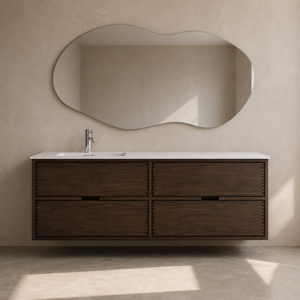Vaskeskab i massiv eg – Segment | Oak Elements