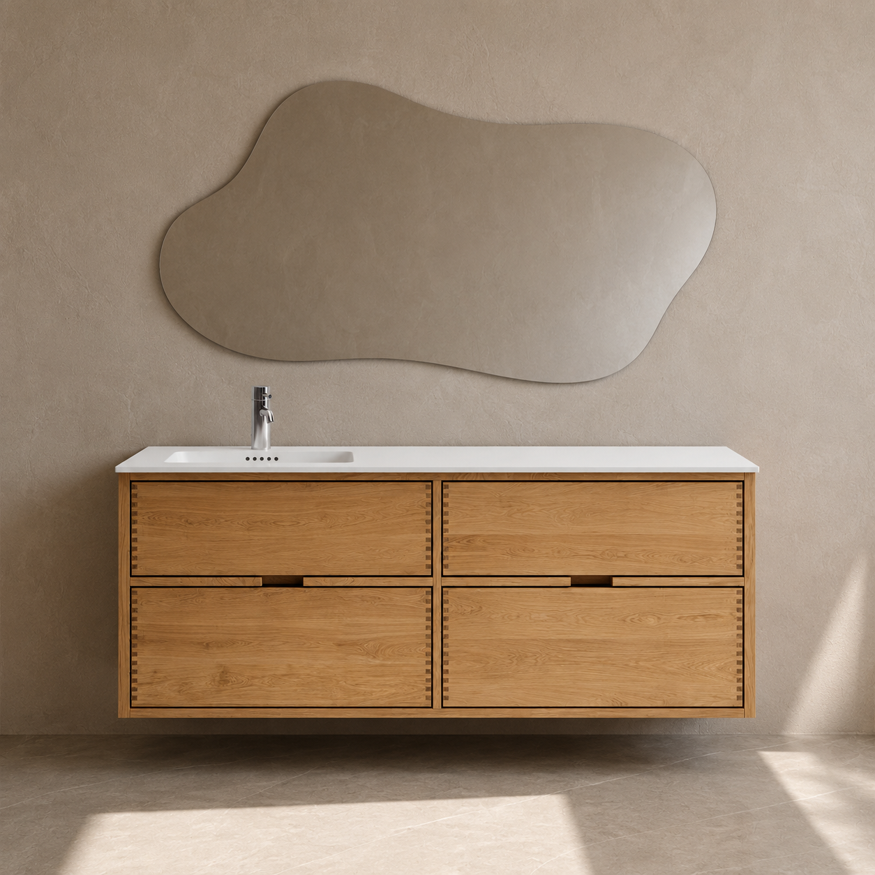 Vaskeskab i massiv eg – Segment | Oak Elements