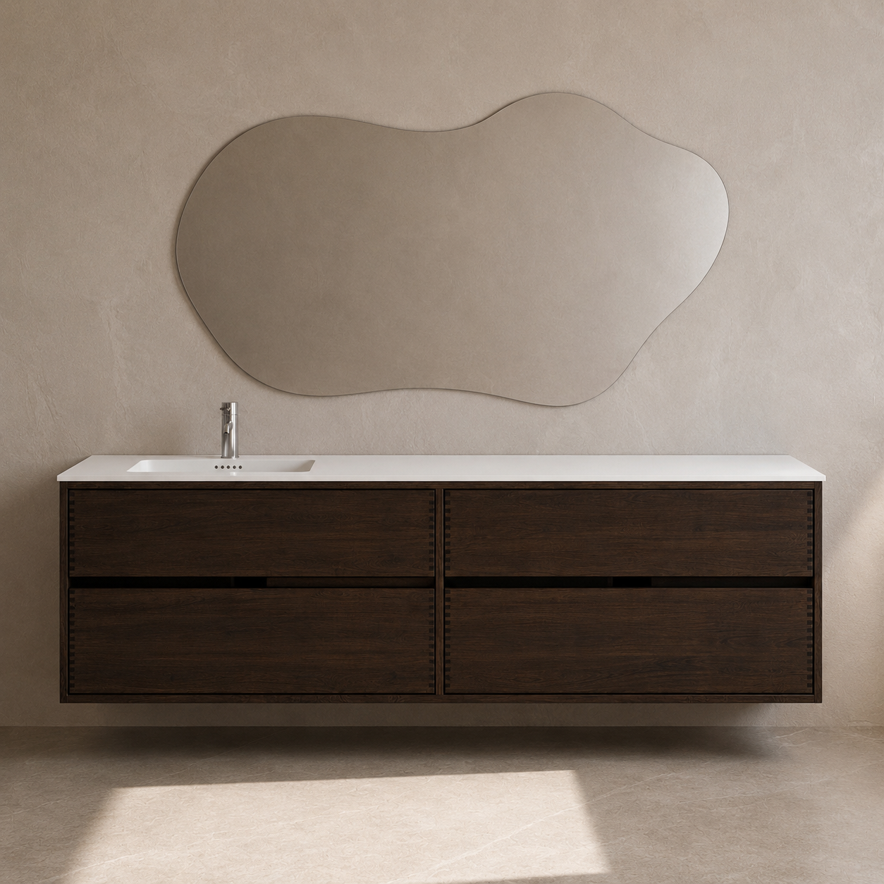 Vaskeskab i massiv eg – Aero | Oak Elements