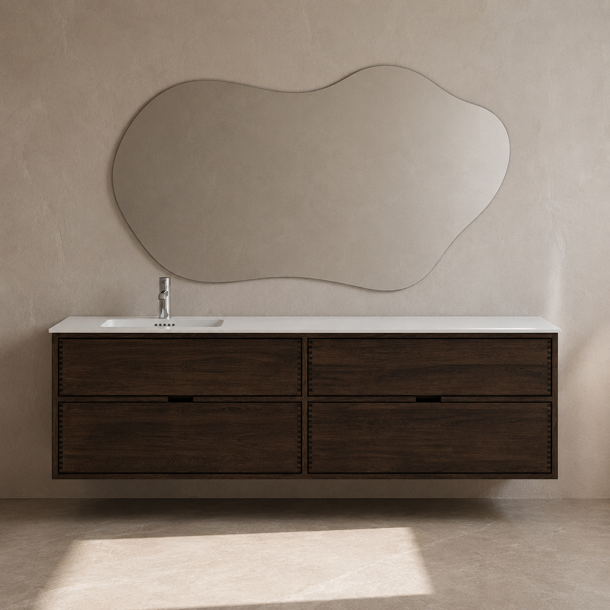 Vaskeskab i massiv eg – Segment | Oak Elements
