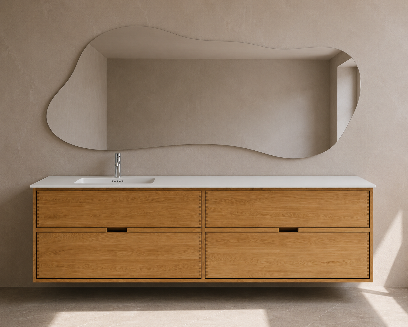 Vaskeskab i massiv eg – Segment | Oak Elements