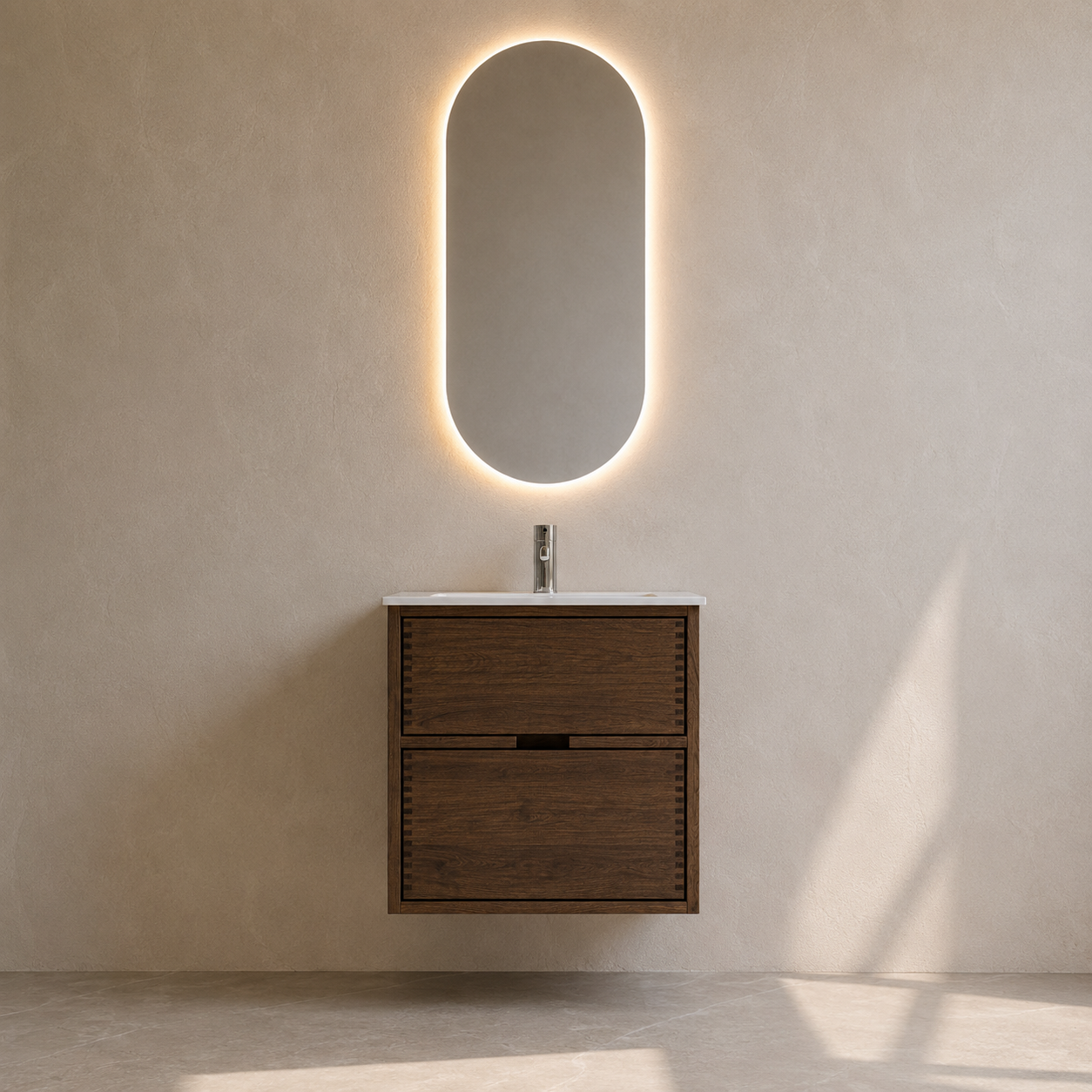 Vaskeskab i massiv eg – Segment | Oak Elements