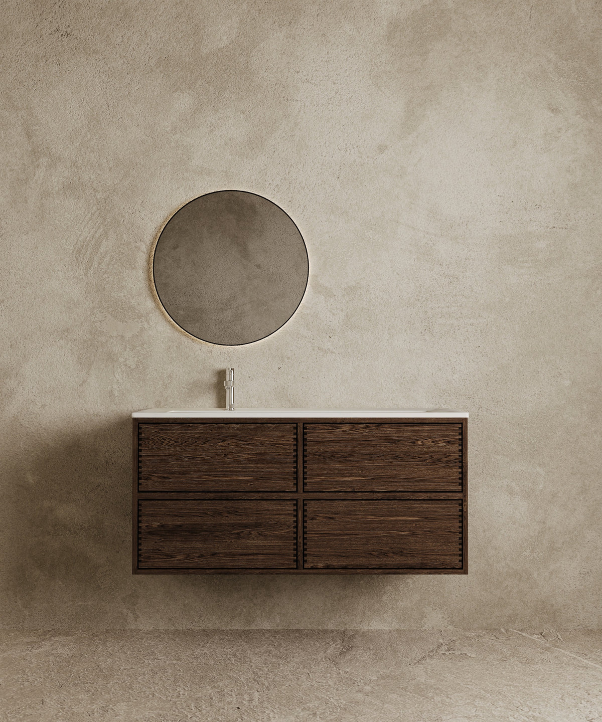 Vaskeskab i massiv eg – Linea | Oak Elements